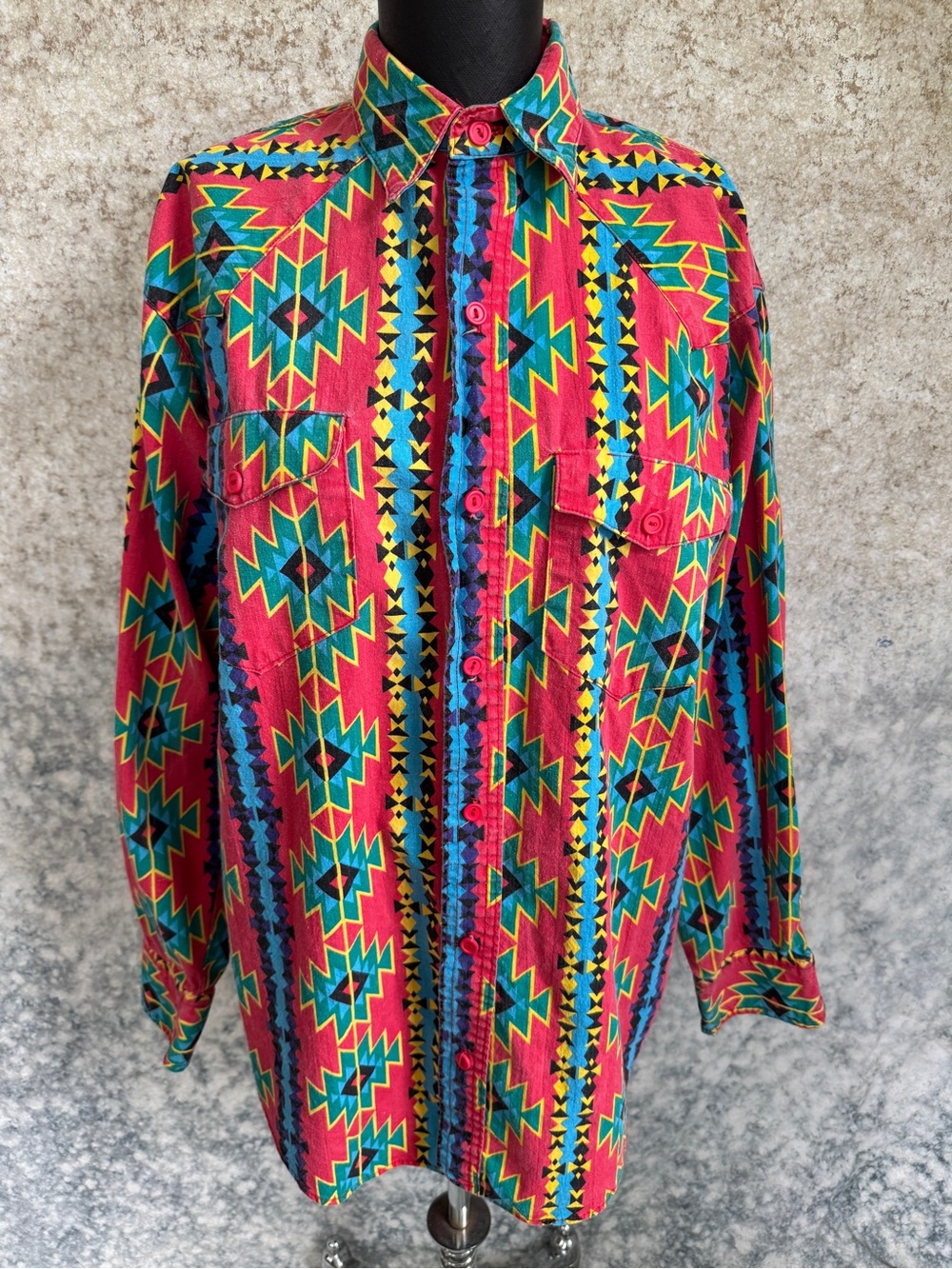Western Plains Trading Vintage Southwestern Shirt - Large